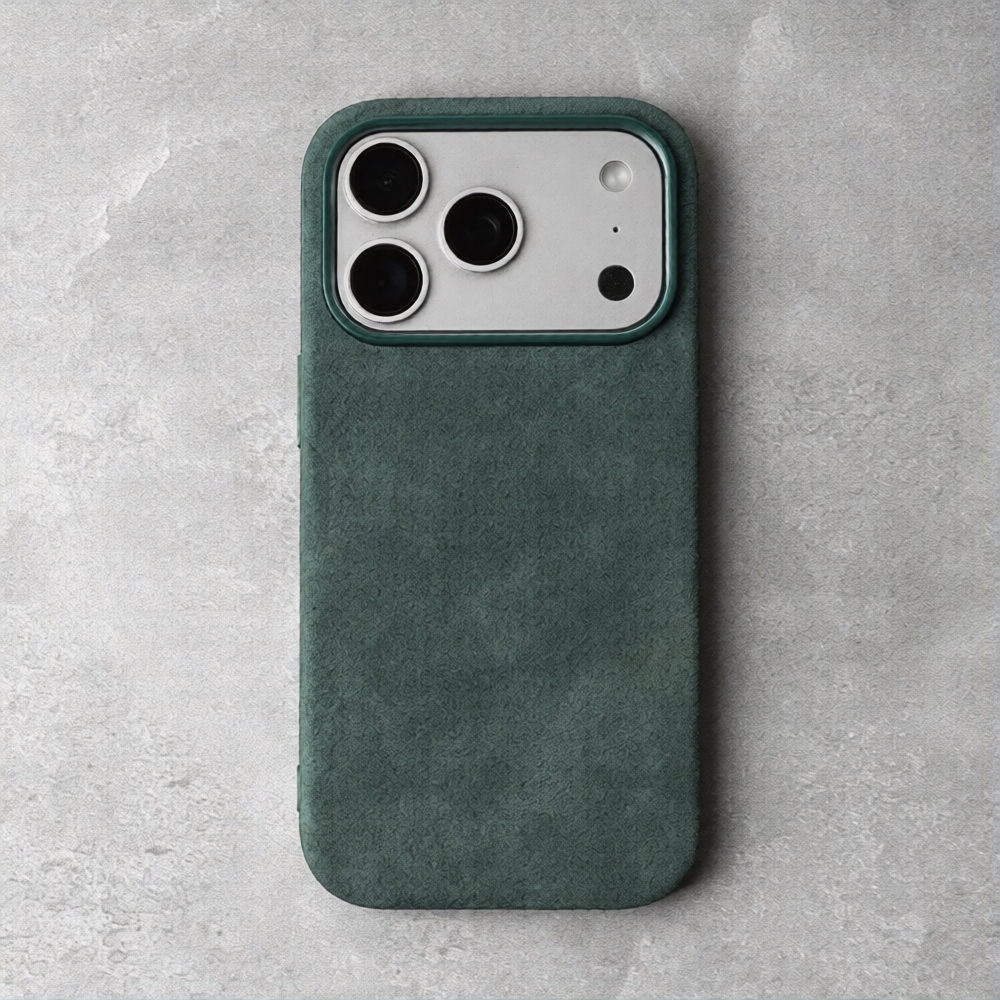 Alcantara Suede-Style MagSafe Case for iPhone 15–17 Series – Luxury Business Cover