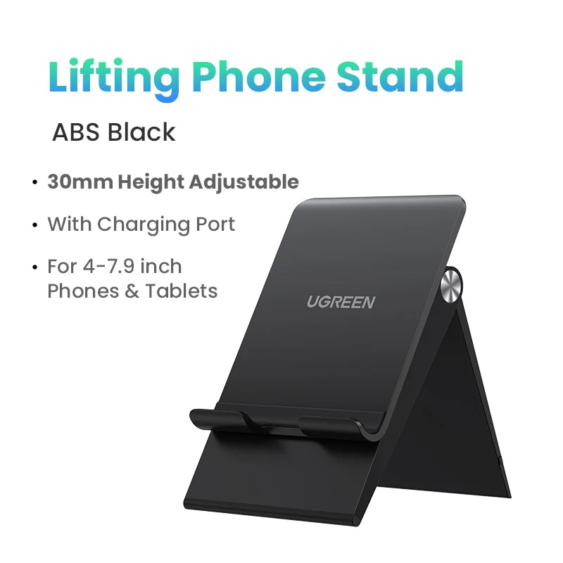 UGREEN Foldable Phone Stand – Desk Holder for iPhone & Mobile Devices
