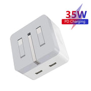 35W Dual PD Fast Charger – USB-C Wall Adapter for iPhone & Android