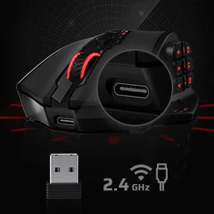 Redragon M913 RGB Gaming Mouse – 16000 DPI, Wired & Wireless, 16 Buttons
