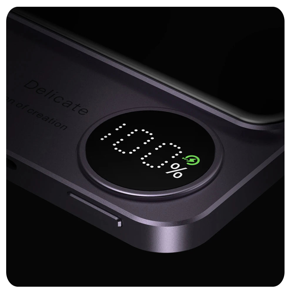 Alloy 10000mAh Power Bank – Wireless & Magnetic