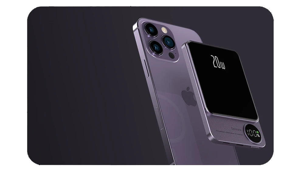 Alloy 10000mAh Power Bank – Wireless & Magnetic
