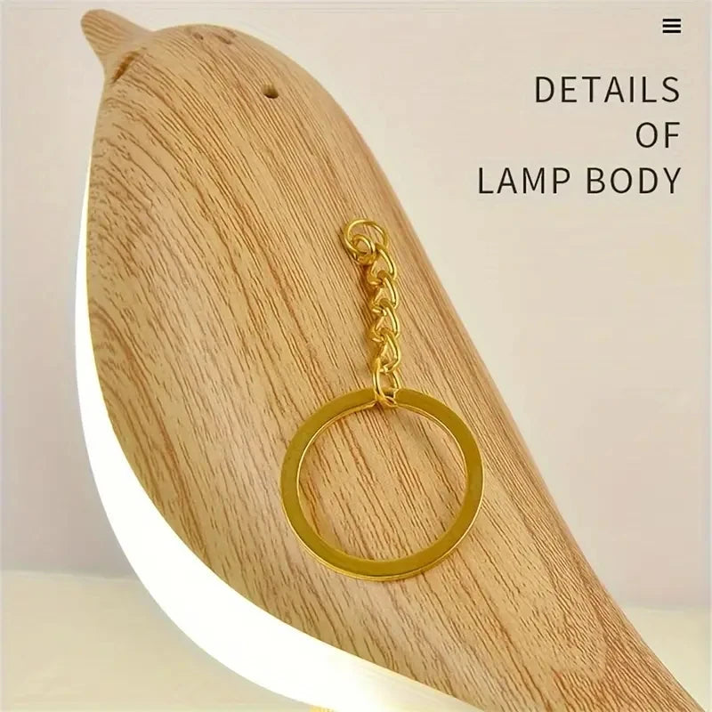 3-Color Wooden Bird Night Lamp