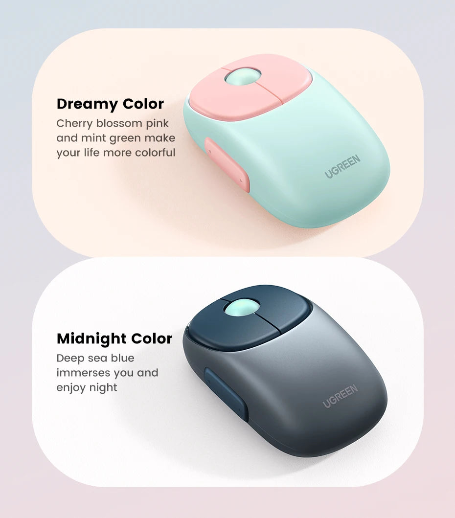 UGREEN Wireless Bluetooth Mouse – 4000 DPI, Rechargeable, Multi-Mode