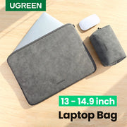 UGREEN Leather Laptop & iPad Sleeve – MacBook Pro/Air 13–14