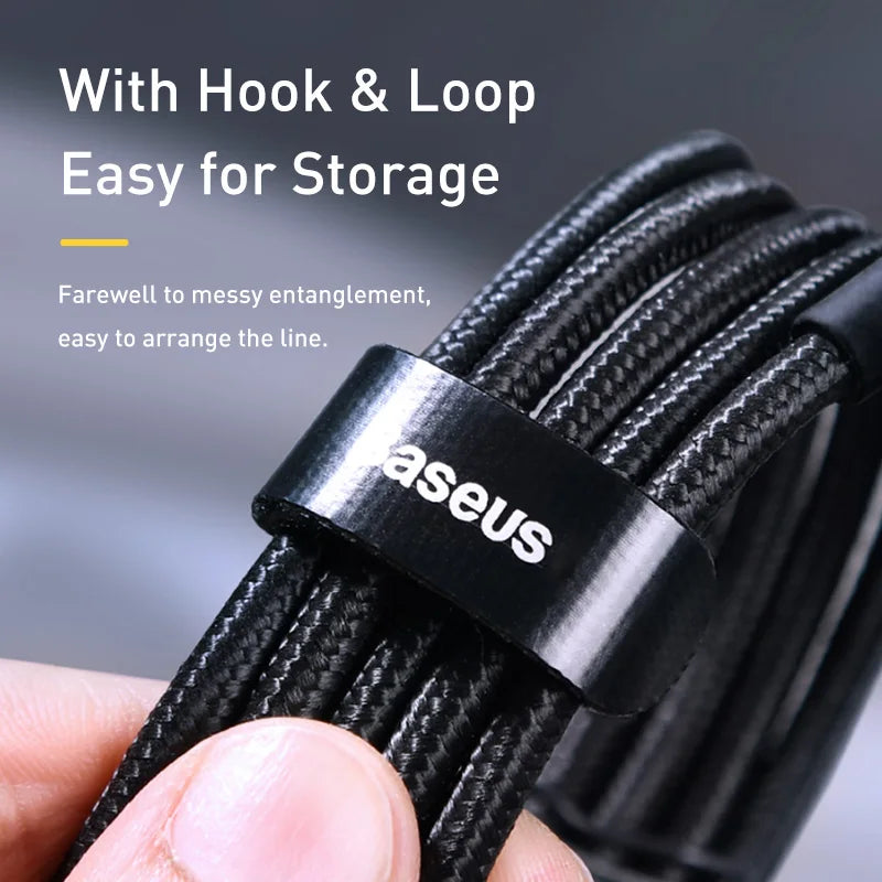 Baseus 100W USB-C to USB-C PD Fast Charging Cable – 5A for iPhone, MacBook & Samsung
