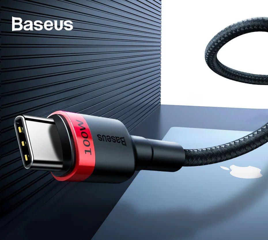 Baseus 100W USB-C Fast Charging Cable – MacBook & iPhone