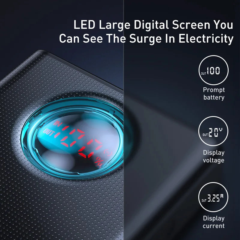 Baseus 65W 30,000mAh Power Bank – PD Quick Charging Portable Charger