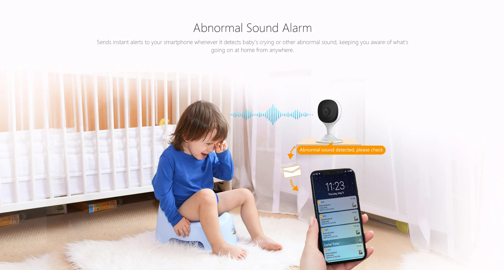 IMOU Cue 2E Indoor Wi-Fi Security Camera – Human Detection, Night Vision, 1080P Monitoring