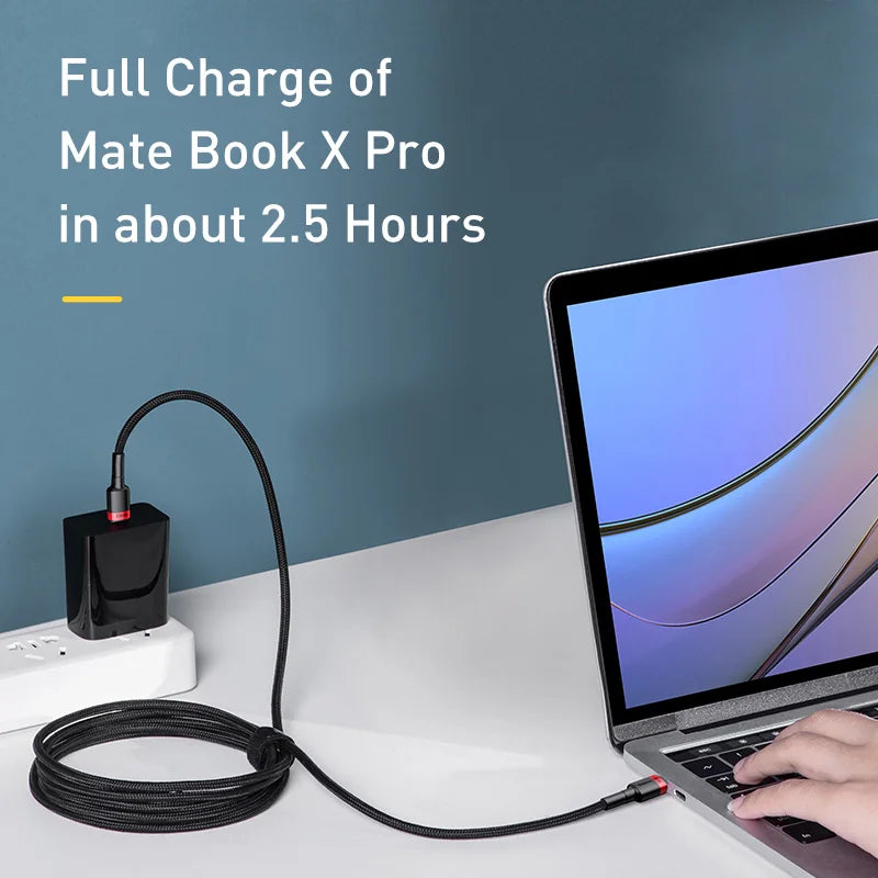 Baseus 100W USB-C Fast Charging Cable – MacBook & iPhone