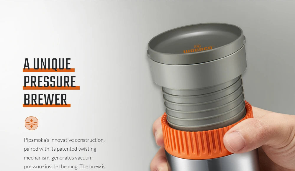 WACACO Pipamoka All-in-One Coffee Maker – Hand-Powered, Insulated & Pressure Brewer