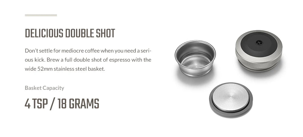WACACO Picopresso Espresso Maker – Portable 18 Bar Travel Coffee Machine