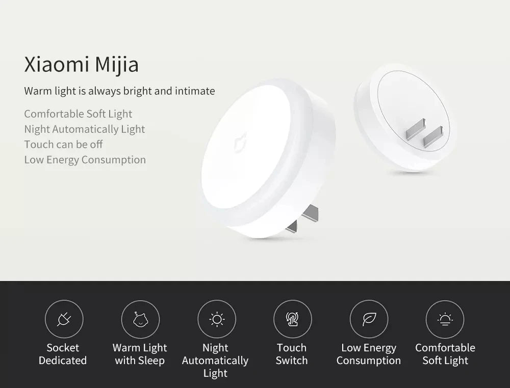 Mijia Smart Infrared LED Motion Sensor Night Light – Dimmable Plug-In
