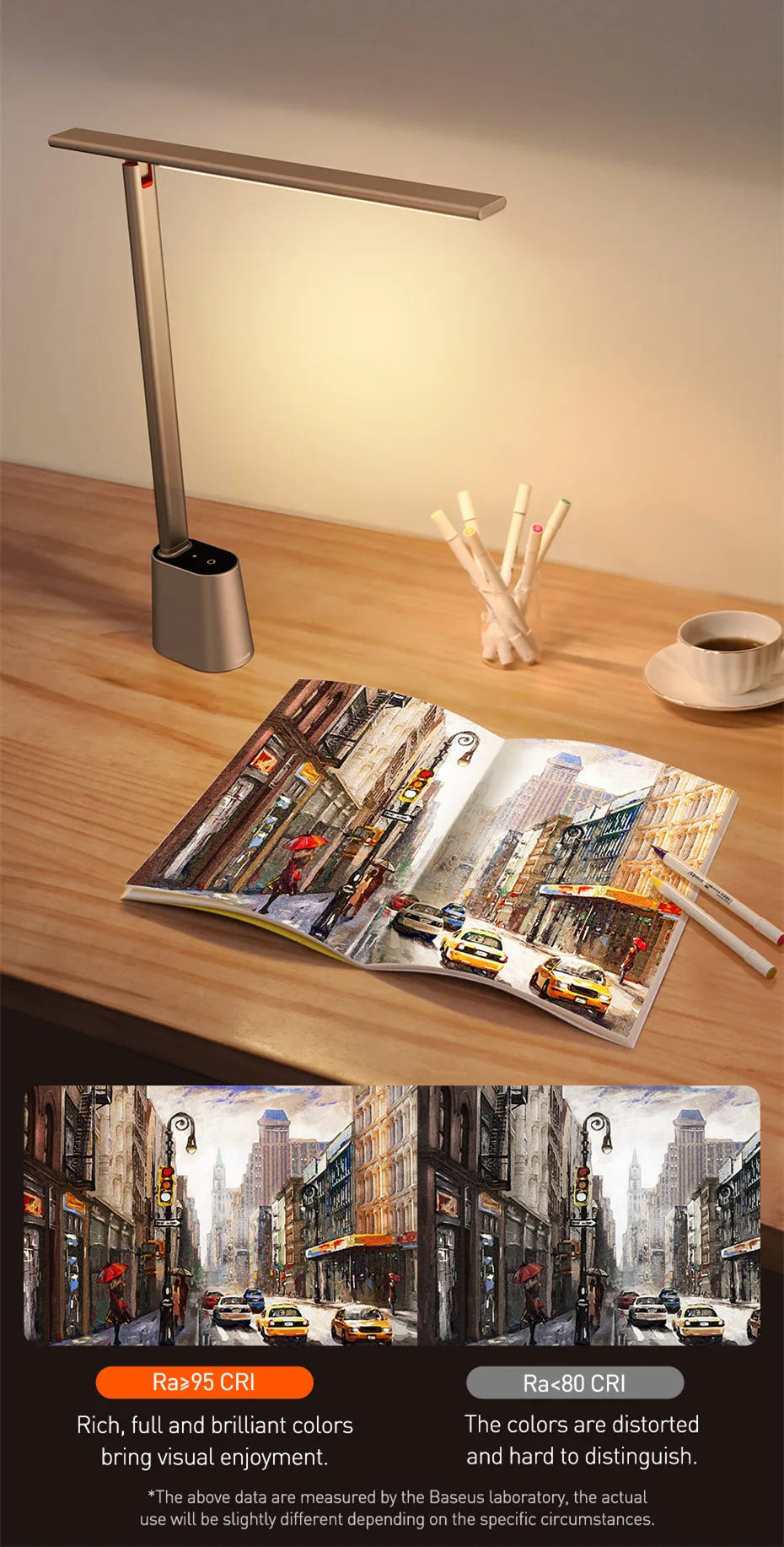 Baseus Dimmable LED Table Lamp – Eye Protection Desk Light for Office & Study