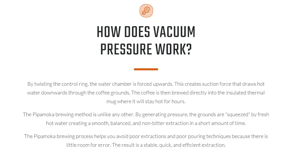 WACACO Pipamoka All-in-One Coffee Maker – Hand-Powered, Insulated & Pressure Brewer