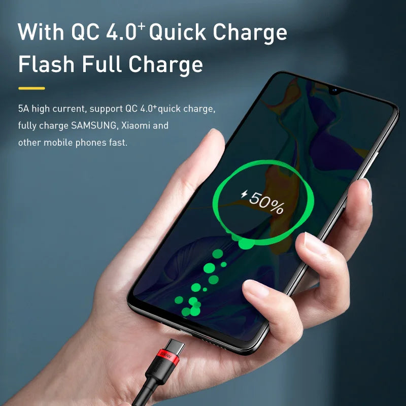 Baseus 100W USB-C Fast Charging Cable – MacBook & iPhone