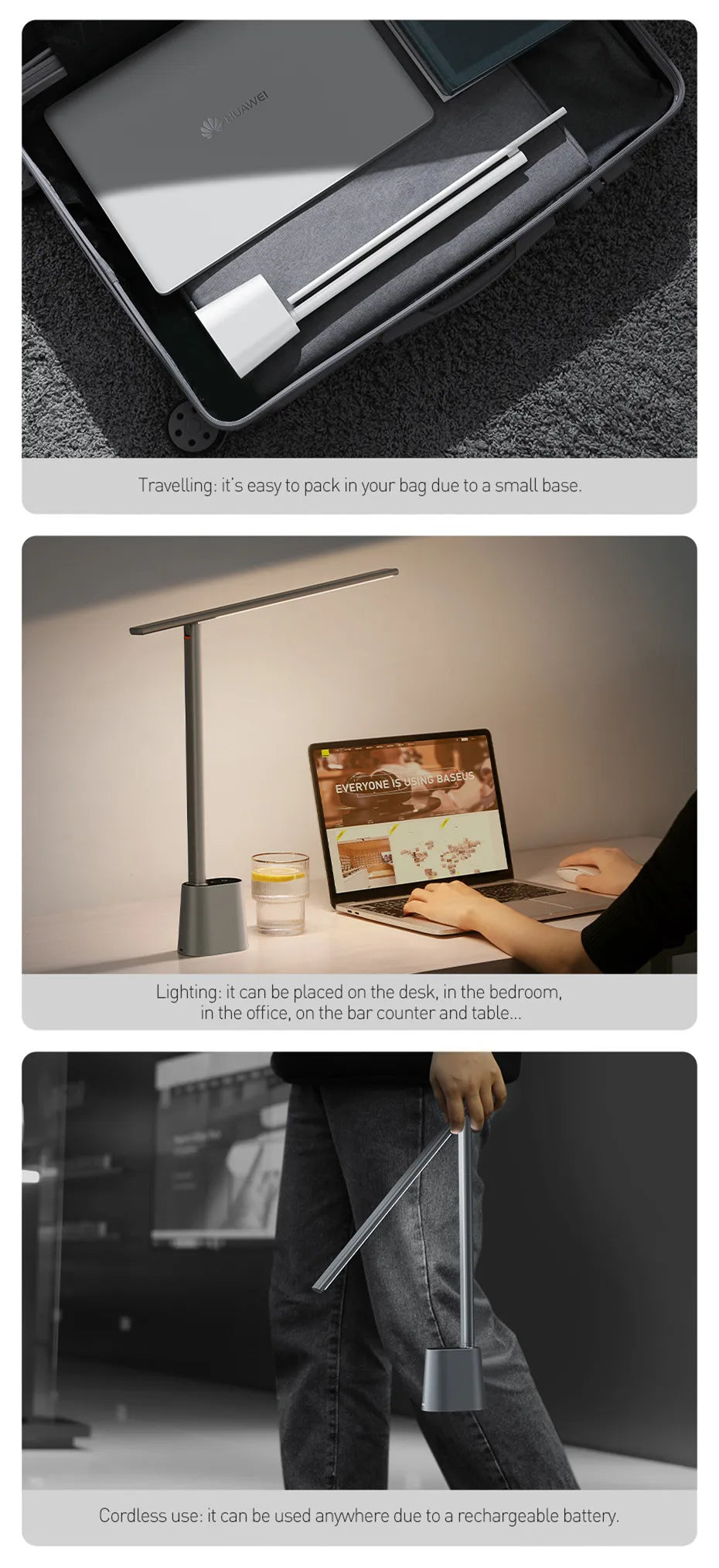 Baseus Dimmable LED Table Lamp – Eye Protection Desk Light for Office & Study