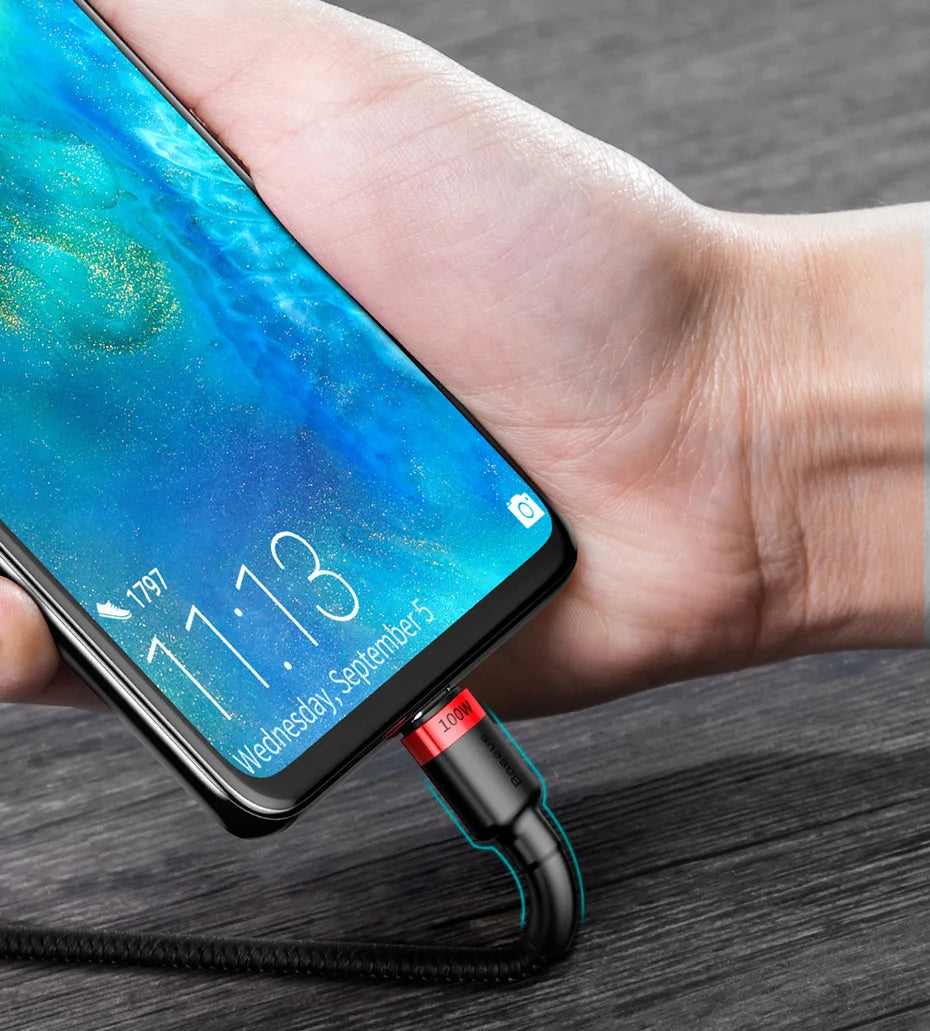 Baseus 100W USB-C Fast Charging Cable – MacBook & iPhone
