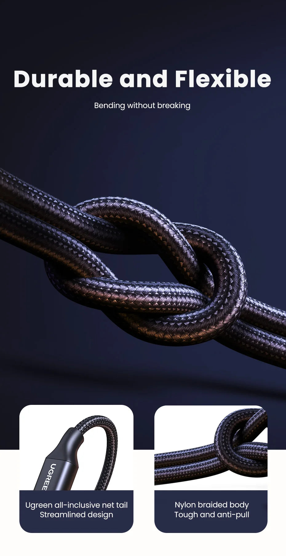 UGREEN USB-C SuperCharge Cable – Quick Charge 3.0