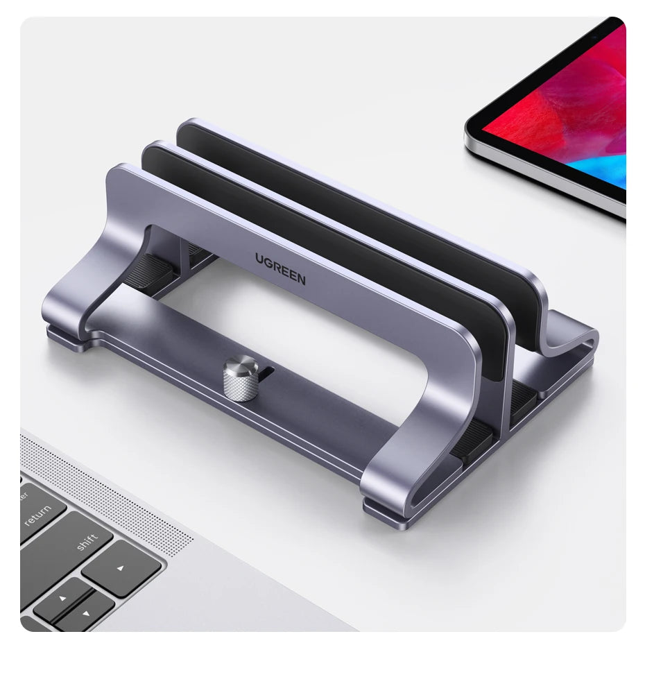 UGREEN Foldable Laptop Stand – Aluminum Vertical Holder for MacBook & PC