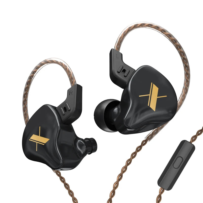 KZ EDX In-Ear Earphones – HiFi Bass Wired IEM, Detachable 2Pin Cable