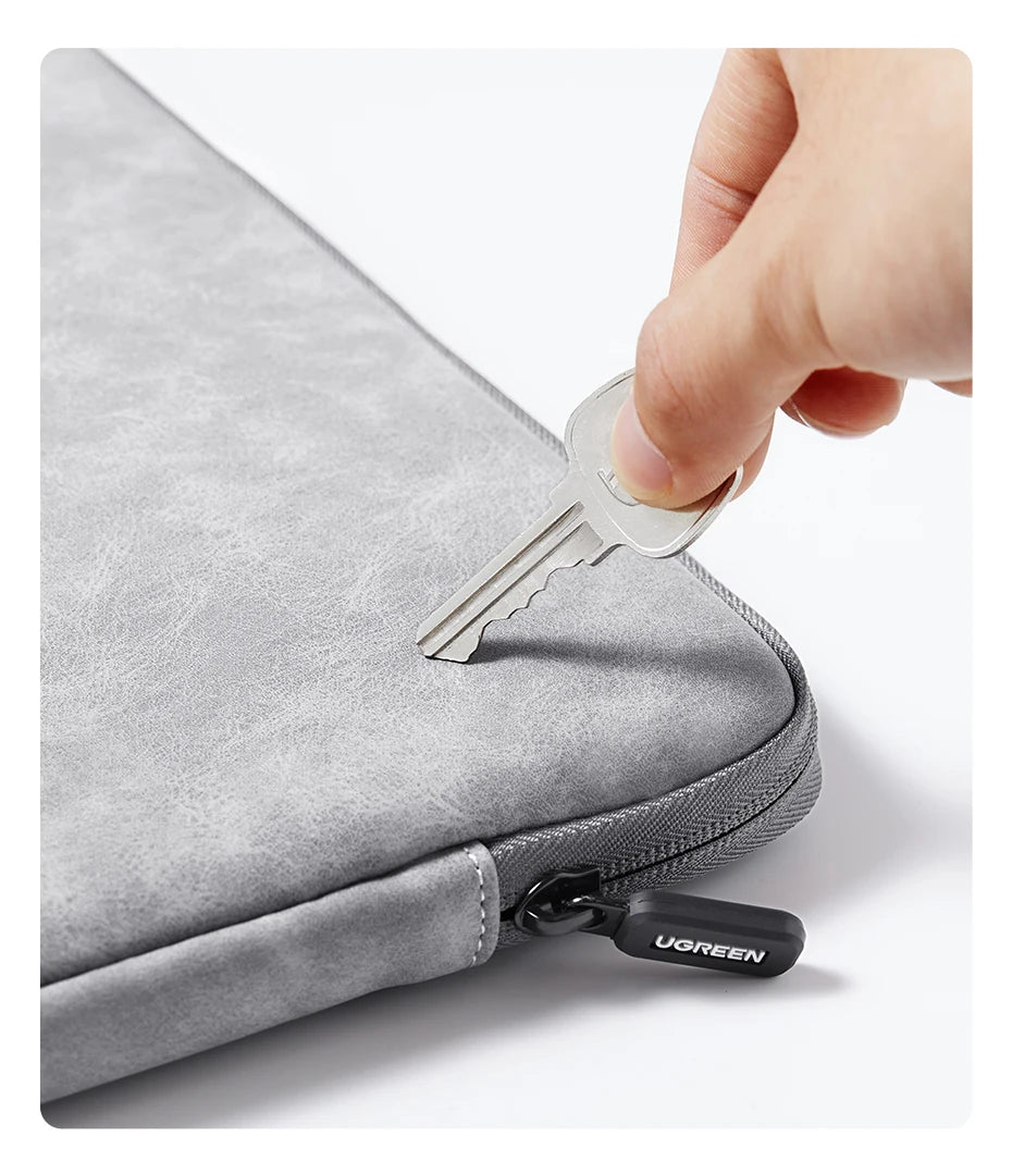 UGREEN Leather Laptop & iPad Sleeve – MacBook Pro/Air 13–14