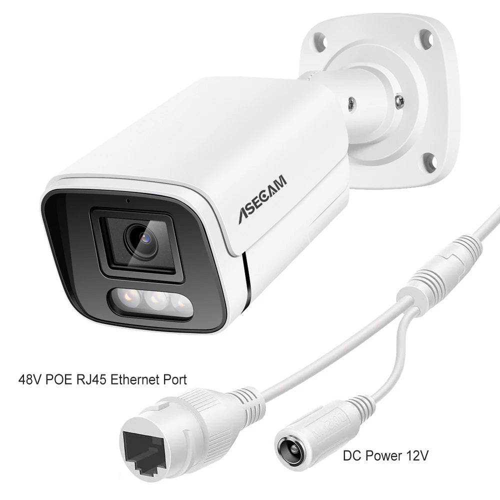 Metal Bullet Security Camera – 4K 8MP, POE, Outdoor Night Vision