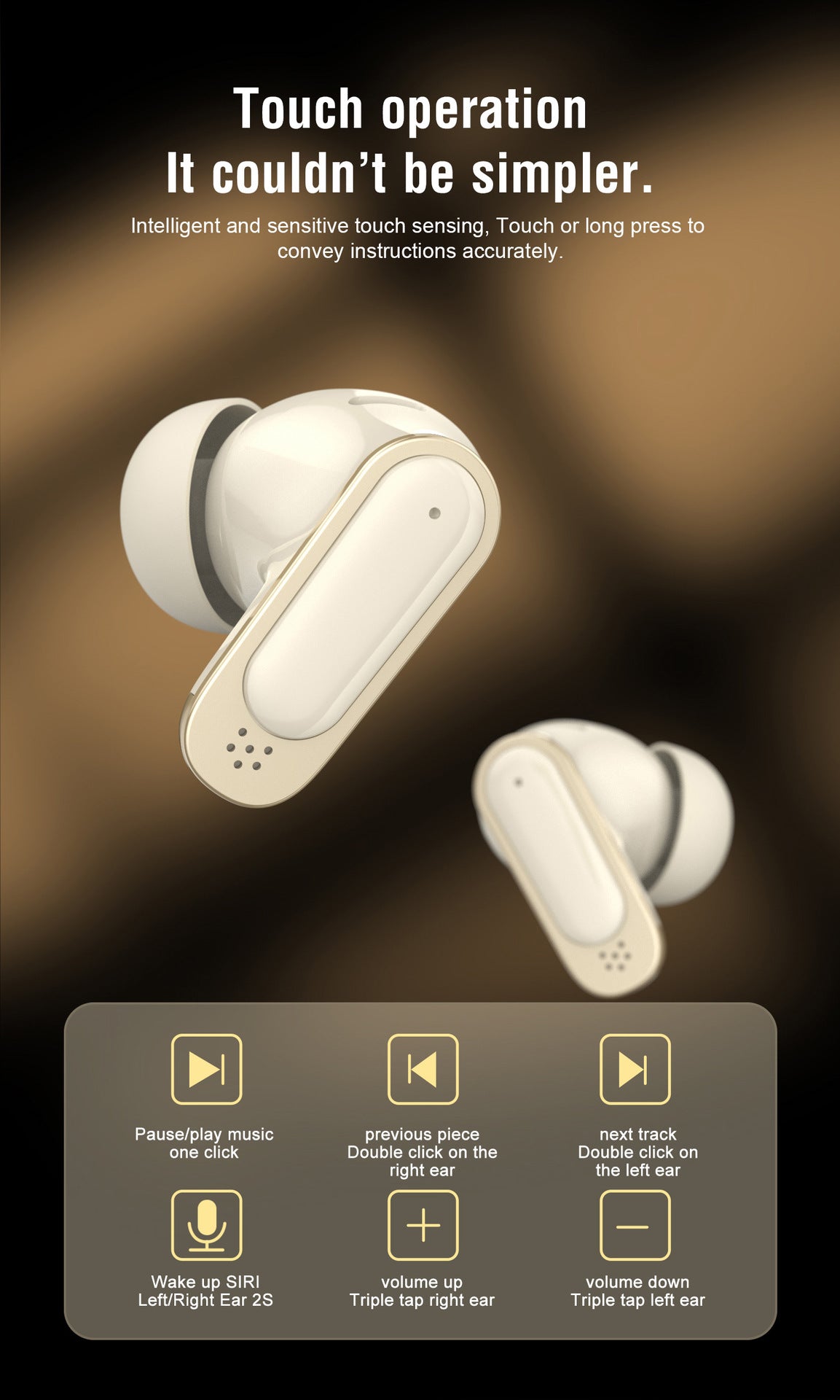BOSECXT Ultra V11 Smart Touch Multi functional Large Screen TWS Wireless ANC Noise Cancelling Earbuds Enc Heavy Bass Earbuds