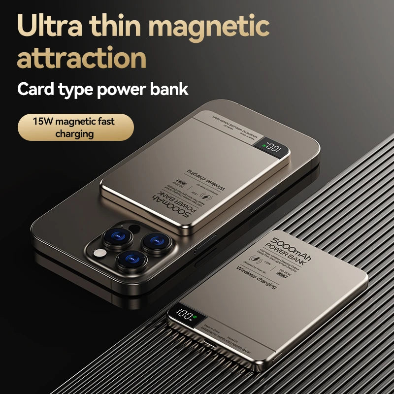 Magnetic Wireless Power Bank – Fast Charging for Magsafe iPhone