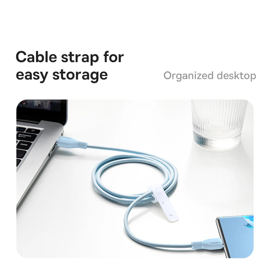 Baseus 100W PD USB-C Cable – Fast Charging for MacBook & iPhone