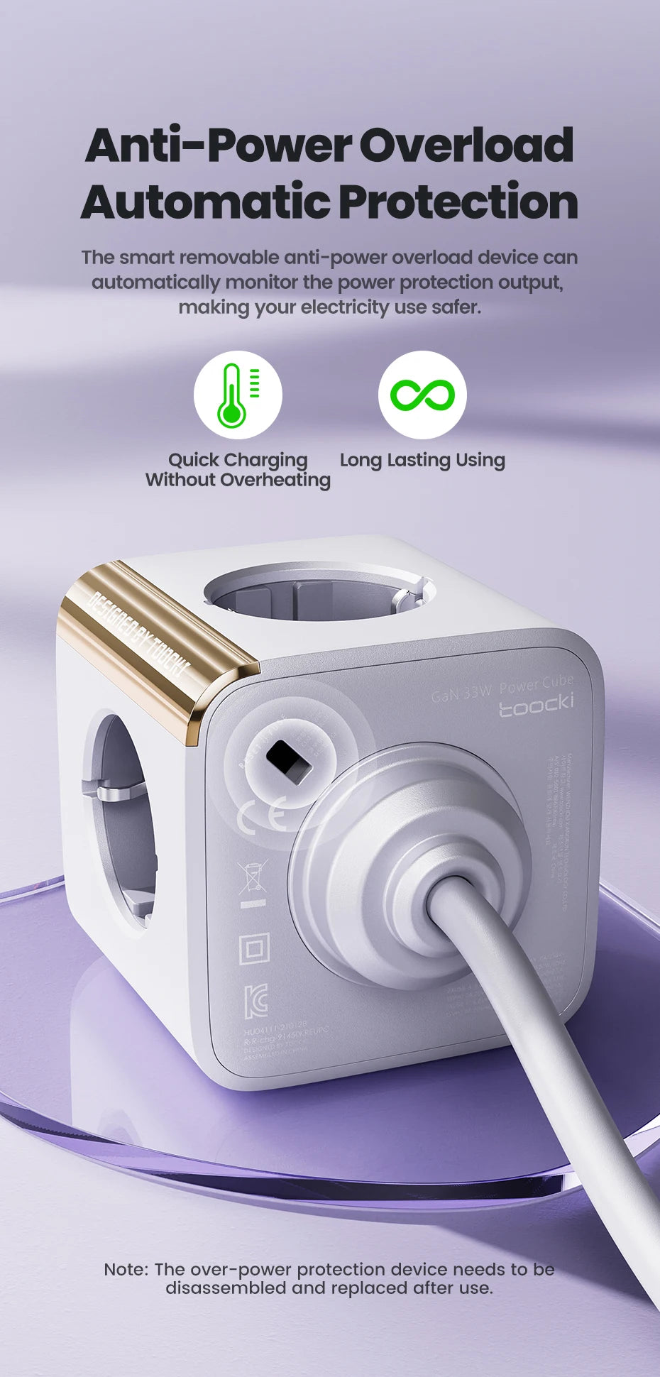 Toocki 33W GaN Fast USB-C Charger – PD Quick Charge for Phones & MacBook