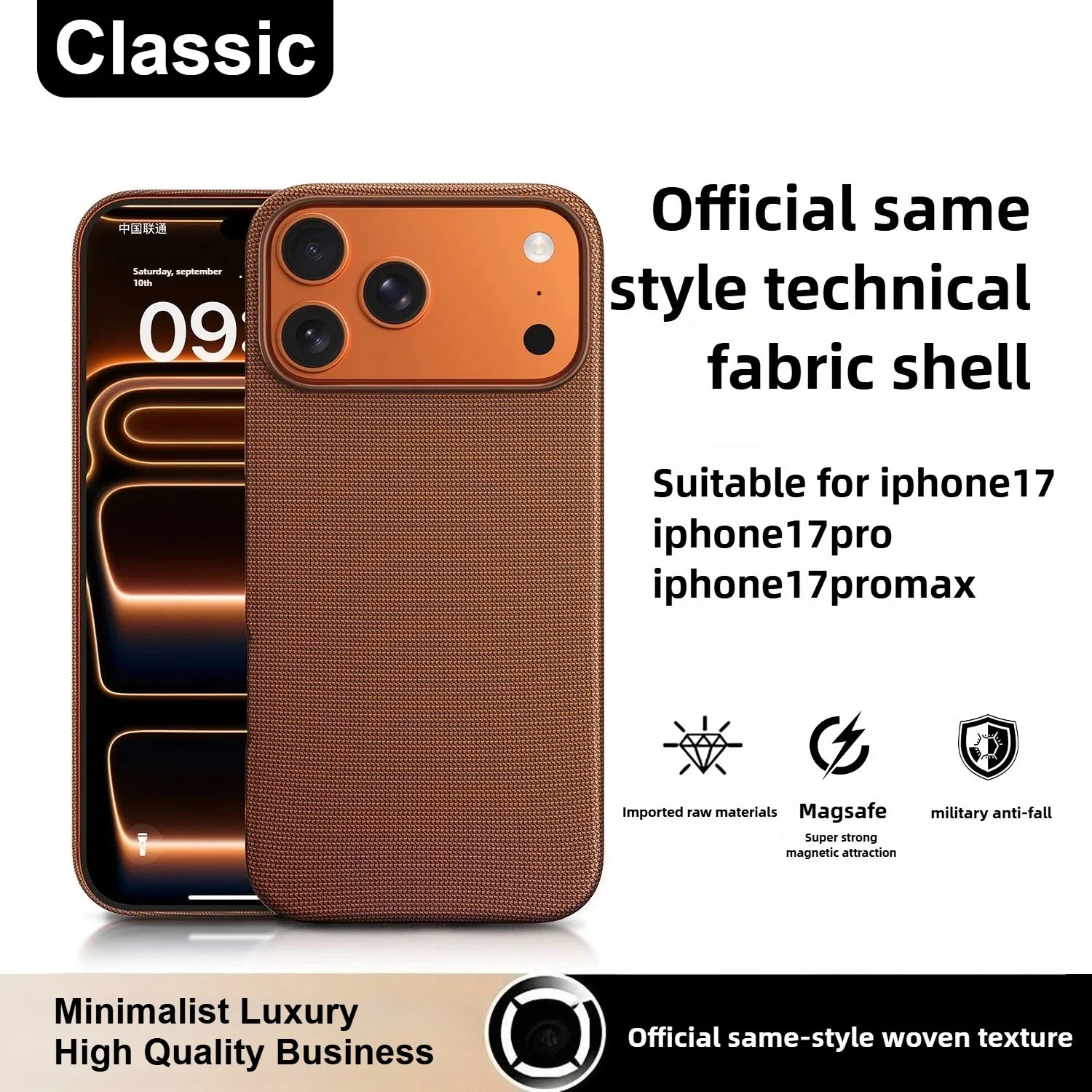iPhone Woven Protective Case – Official Magnetic Cover for iPhone 17-13 Pro Max