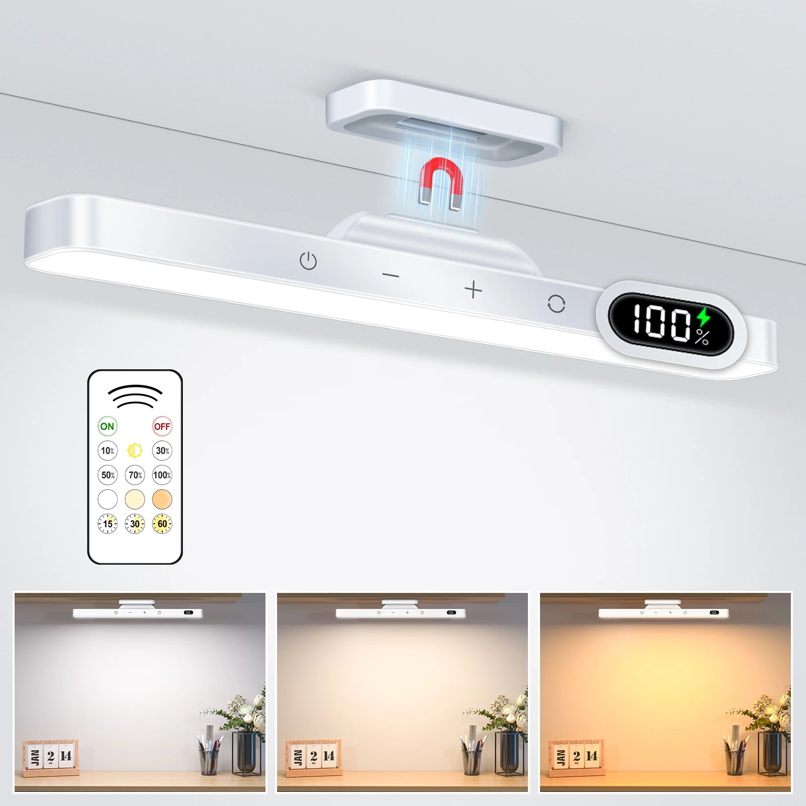 WILLED Dimmable Night Light – 3 Color Modes with 2500mAh Battery