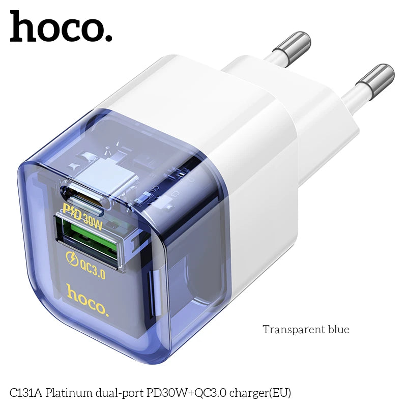 30W USB-C Charger HOCO C131A – Dual Port Quick Charge