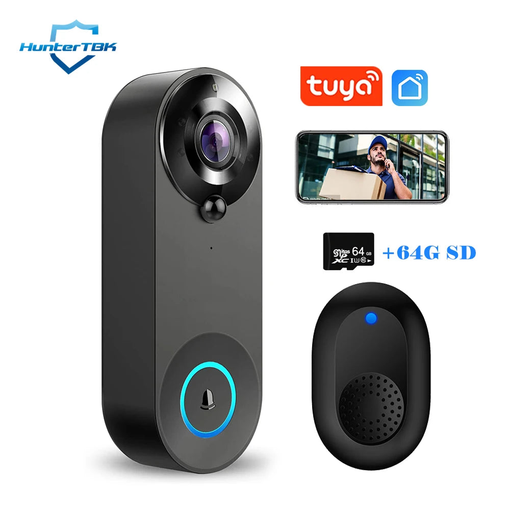 Smart 1080p Wi-Fi Video Doorbell – Motion Detect & Night Vision