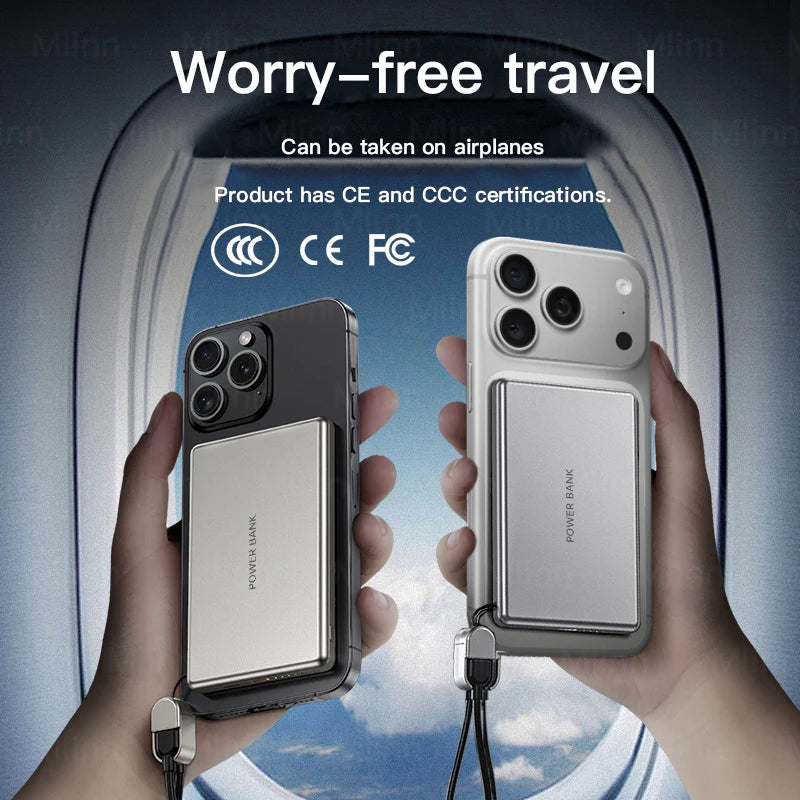 Ultra-Slim Magnetic Wireless Power Bank 10000mAh – 15W Fast Charging