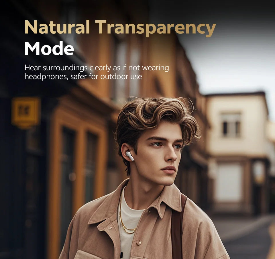 QCY Buds ANC -45dB Adaptive Noise Cancelling Wireless Bluetooth 5.4 Earbuds 6 Mics Clear Call 10mm Dynamic Driver Earphone 25Hrs
