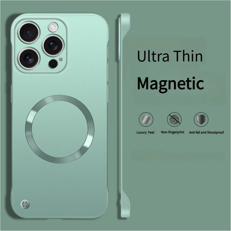 Ultra Slim Metallic Magsafe iPhone Case – Cooling Hard Cover