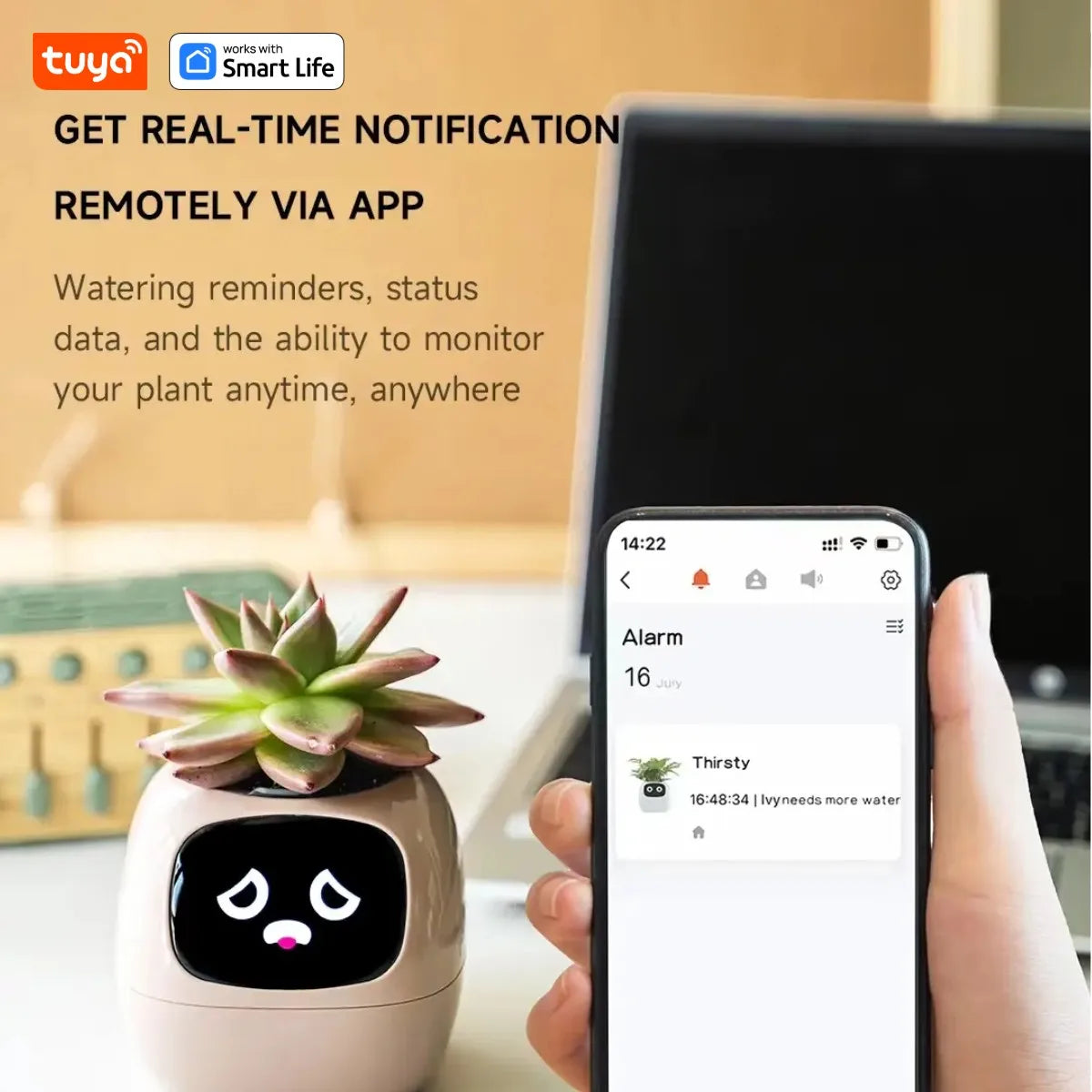 Ivy Tuya Smart Planter – AI Plant Care with Sensors
