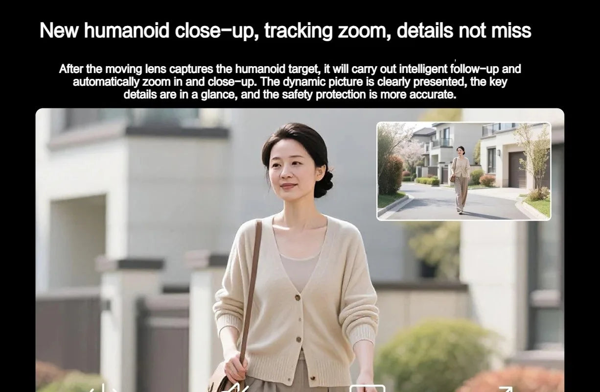 New Xiaomi Outdoor Camera 4 Dual Lens 5MP 3K HD Dual View Monitoring Panoramic Closeup Tracking IP66 Weatherproof AntiTheft - CN