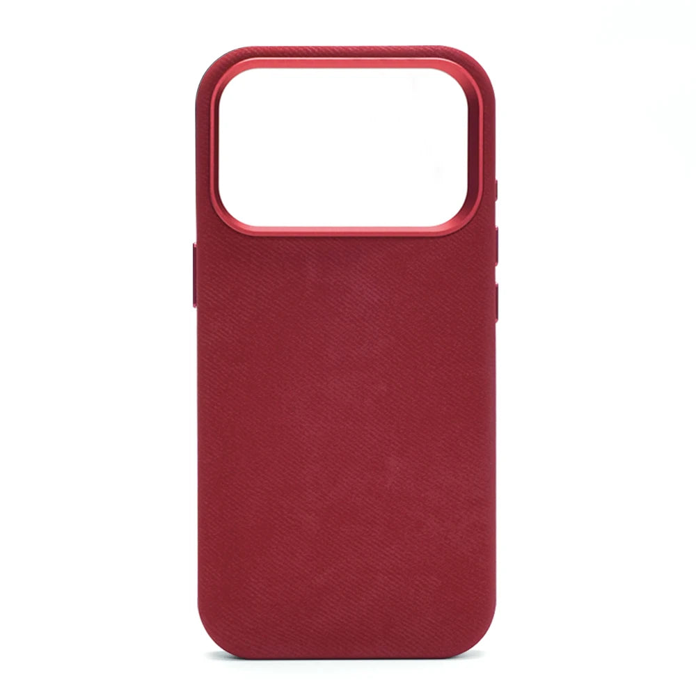 Luxury Fiber Leather Magnetic Shockproof Case – iPhone 15–17 Series