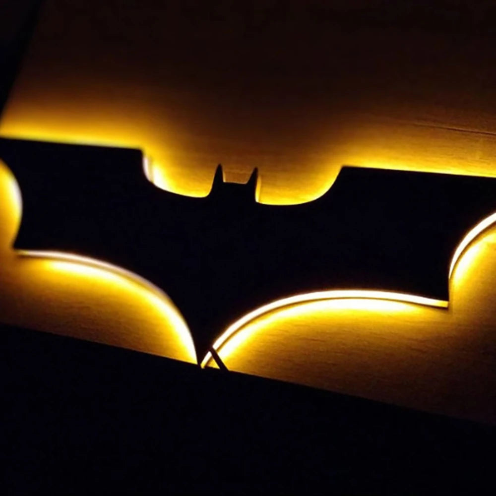 3D Bat Wall Lamp – RGB LED, Remote Control