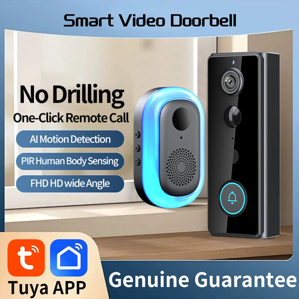 Wireless Smart Doorbell with Camera – WiFi & Night Vision
