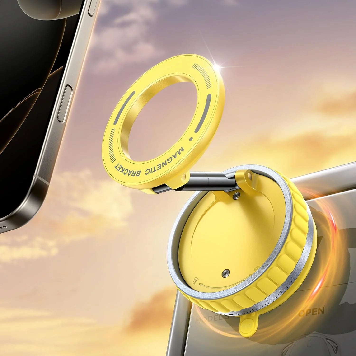 Foldable Magnetic Phone Holder – 360° Rotation