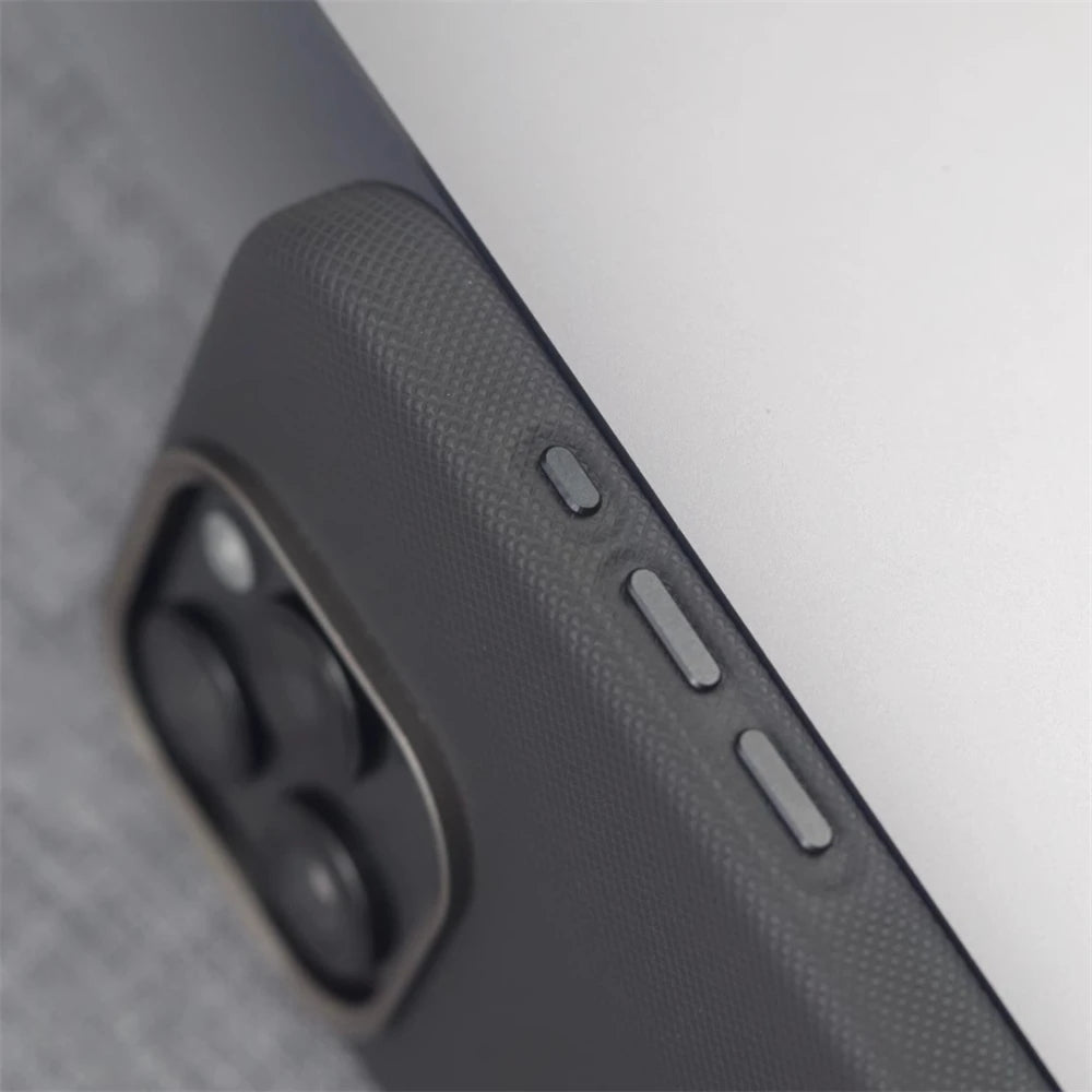 Premium Leather & Alloy iPhone Case – MagSafe Ready
