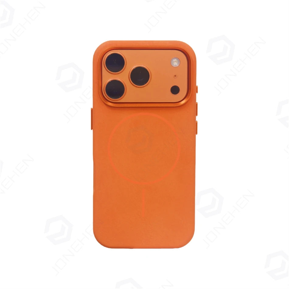 Business Matte Magnetic MagSafe Leather Case for iPhone 15–17 Series & 17 Air
