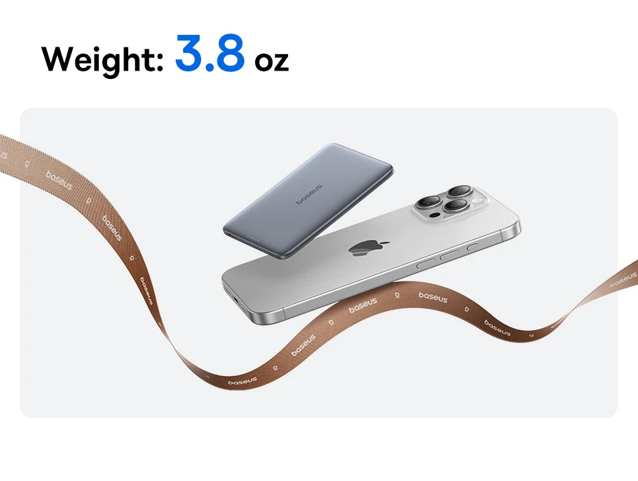 Ultra-Slim Baseus Magnetic Power Bank – 5000mAh