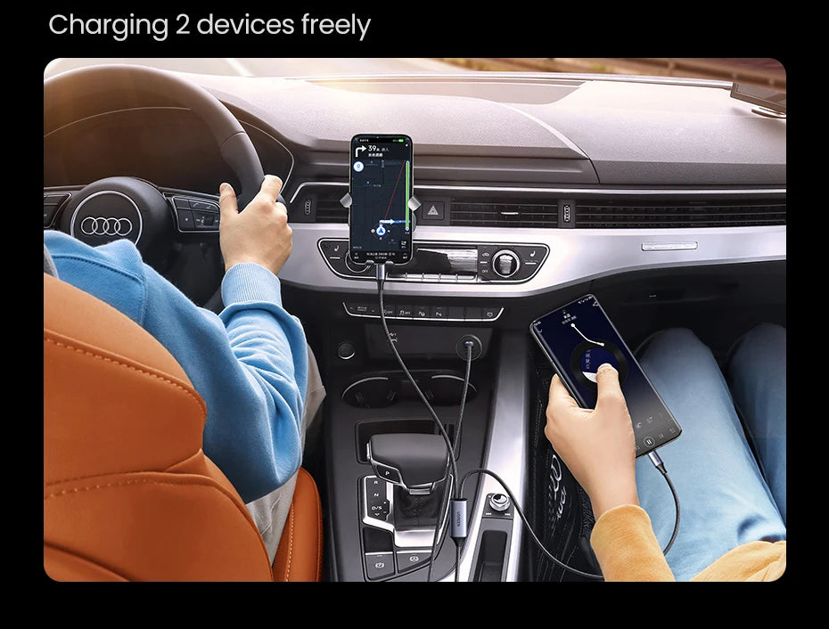 UGREEN 100W 2-in-1 USB-C PD Fast Charging Cable – iPhone 15 Pro, Galaxy S24, Laptop