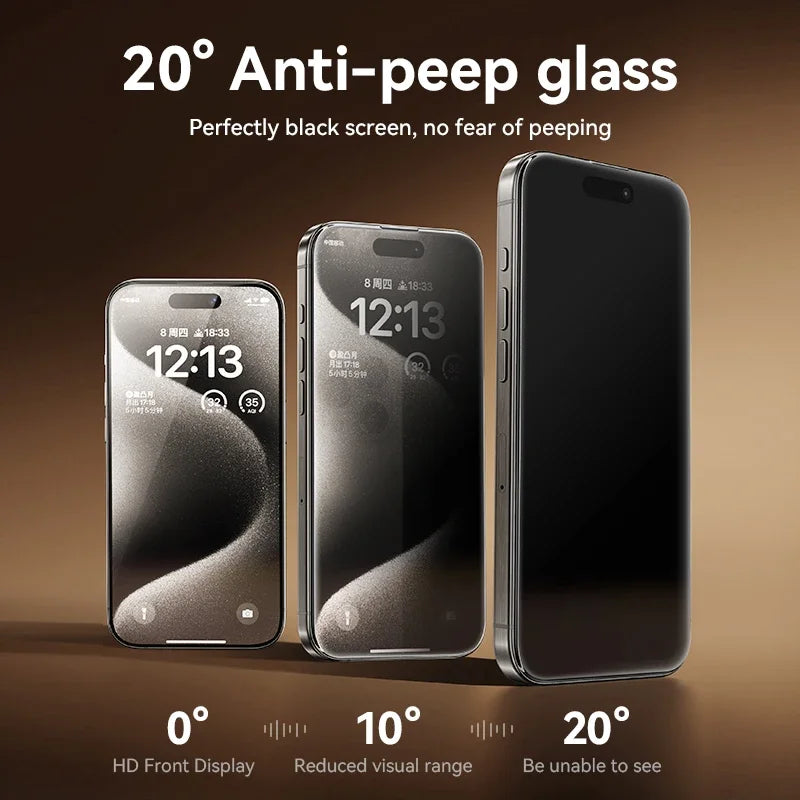 JOYROOM Privacy Screen Protector – Anti-Spy Tempered Glass for iPhone (15 → 17 Series)