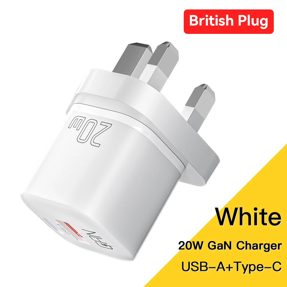 Essager 20W GaN USB Type C Charger Fast Charge Phone QC 3.0 Quick Chargers For iPhone 15 14 13 12 11Pro Max Mini iPad Charging